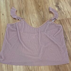 VICTORIA’S SECRET velvet ruffle strap camisole Large
